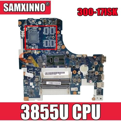 Akemy BMWD1 NM-A491 Motherboard For Lenovo 300-17ISK Laptop Motherboard 5B20K61908 CPU 3855U DDR3 100% Test Work
