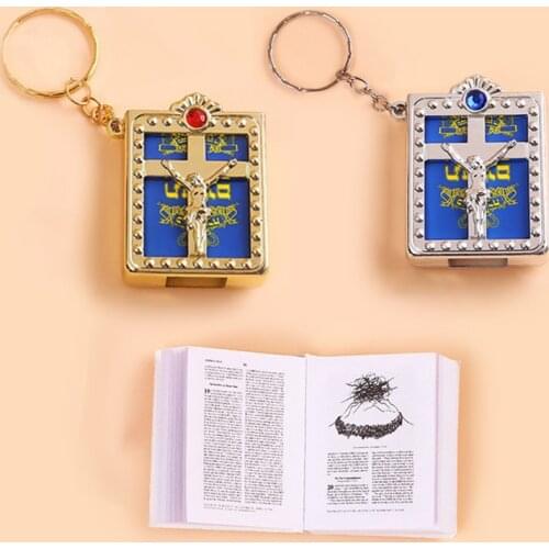 Keychain Bible Book Cool Cute Car Bag Key Ring Mini Fashion Wholesale Christian Christmas Gift
