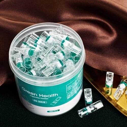 100 PCS Transparent Disposable Cigarette Filter Holder tobacco volume Smoking nicotine Filter Weeds Self-cigarette Filter Holder