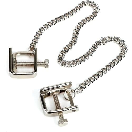 Stainless Steel Metal Chain Breast Clips Nipple Clamps Nipple Stimulator Sex Toys for Couple Erotic Toys Adult Games