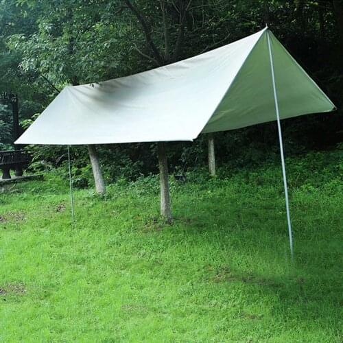 Multifunctional Simple Tent Canopy Kit Outdoor Silver-coated Rainproof Sun Protection UV Awning Floor Cover Camping Supplies