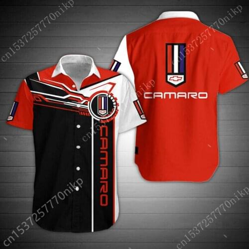 2021 New Camaro Brand Mens Shirt Harajuku Casual Button Cardigan 3D Anime Oversized T-shirt Top High Quality Mens Clothing