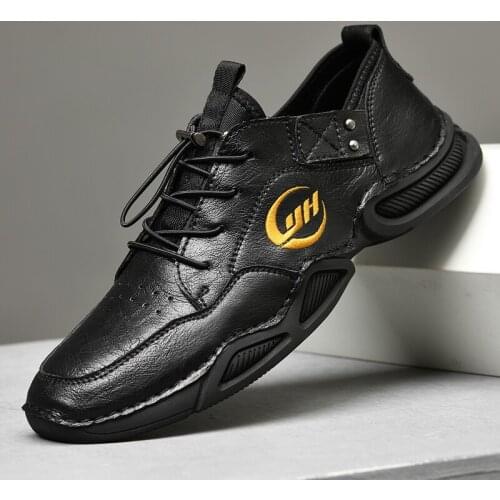 New Split Leather Classic Mens Walking Shoes Men Outdoor Sport Sneakers Male Training Climibing Jogging Footwear Flat Loafers