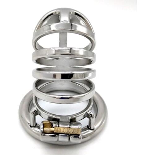 New Metal CB Chastity Cage Lock Rings To Prevent Derailment Chicken Penis Lock Birdcage Chastity Device Sex Toys for Men