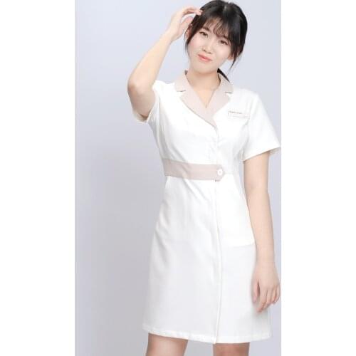 Autumn And Winter New Beauty Salon Health Work Clothes Short Sleeve Clothing Hairdresser Manicurist Uniform