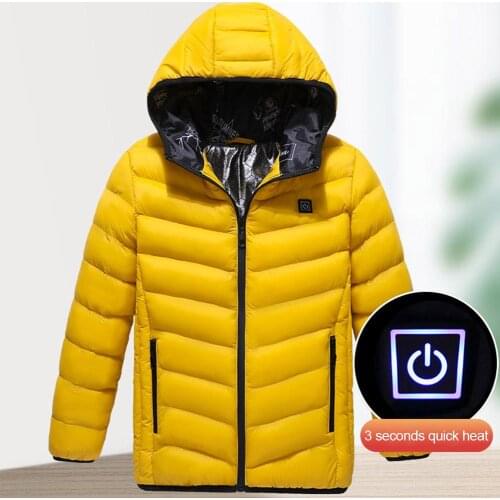 Coat Winter Electrical Heated Jacket Outdoor Fishing Hunting Waistcoat Hiking Children Heated Suit Lightweight Heating Coat 2021