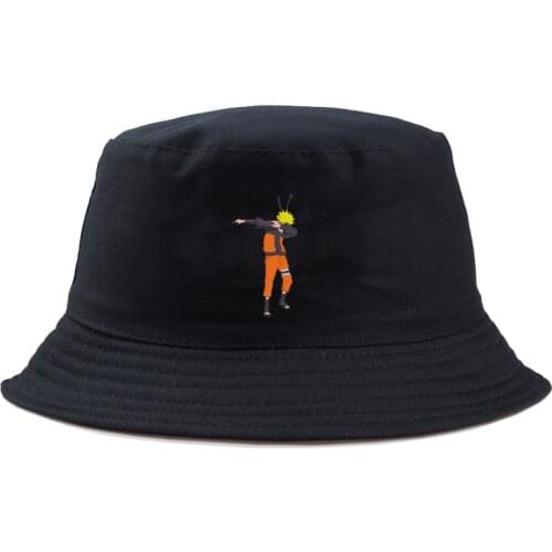 Dabbing Naruto print bucket hat hiphop women men fisherman hats casual cotton summer fishing cap female panama beach bob sun cap