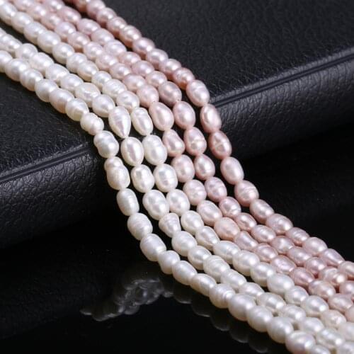 Freshwater Rice-shaped Pearl Loose Beads 4-4.5 Mm For DIY Bracelet Earring Necklace Sewing Craft Jewelry Accessory