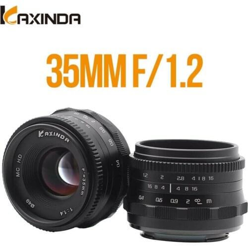 Kaxinda 35mm F1.2 Manual Prime Lens for Sony M4/3 Fuji Canon Mirrorless Camera