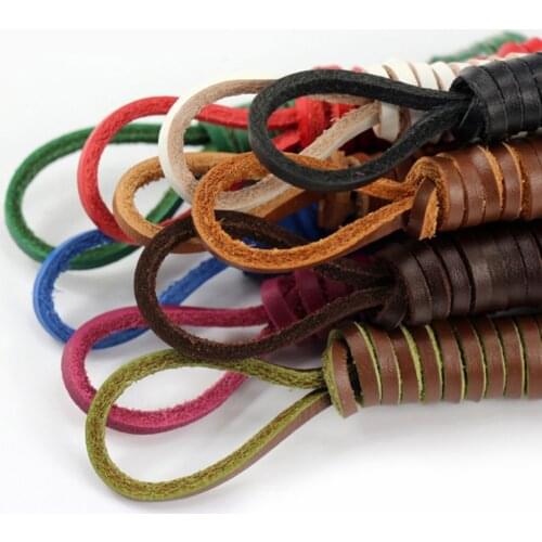 1 Pair Of Rawhide Leather Shoelaces Shoestrings Boot Shoe Laces wholesale drop shipping Sports Shoelace Decorative Shoestrings