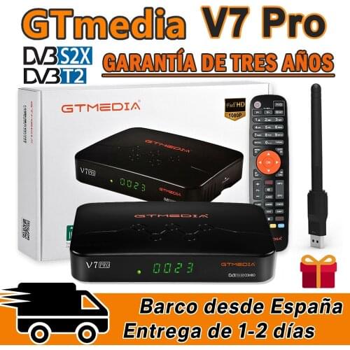 DVB-S2 GTmedia V7 Pro Satellite Receiver V7Pro Digital TV Box 1080P Decoder support DVB-S2 DVB-T2 H.265 Upgrade Freesat V7 Plus