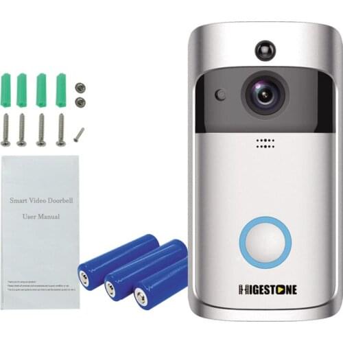 Higestone HD Wiireles Smart Video Doorbell Camera Two Way Audio Mobile APP Remote Control iOS Android Battery Home Security WIFI