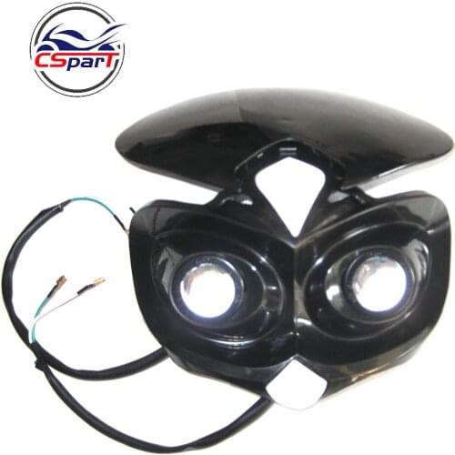 Motorcycle Universal Vision Headlight Kaya Lifan Xmotos Apollo Dirt Bike Pit Black