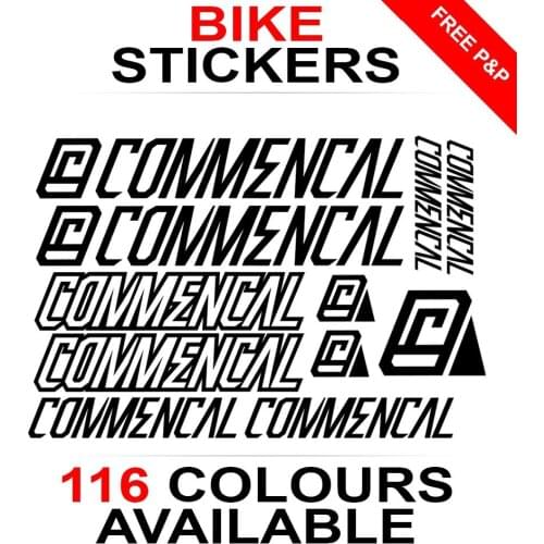 For 1Set Commencal decals stickers sheet (cycling, mtb, bmx, road, bike) die-cut logo Car Styling
