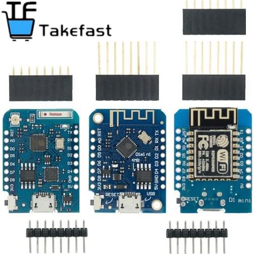 10PCS ESP8266 ESP-12 ESP-12F CH340G CH340 V2 USB WeMos WIFI Development Board D1 Mini NodeMCU Lua IOT Board 3.3V With Pins