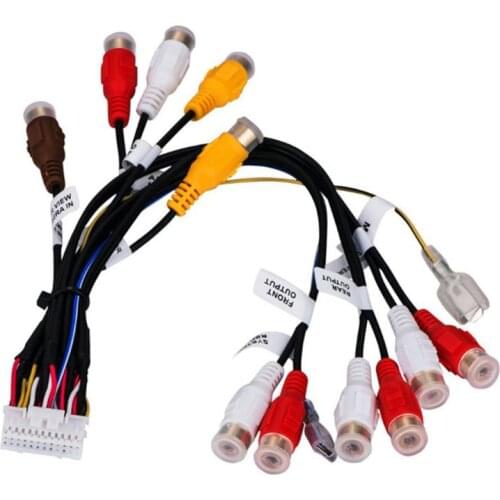 24Pin Plug Vehicle Car Stereo Radio RCA Output Wire Harness Connector Adaptor Cable for AVIC-F900BT and AVICF90BT