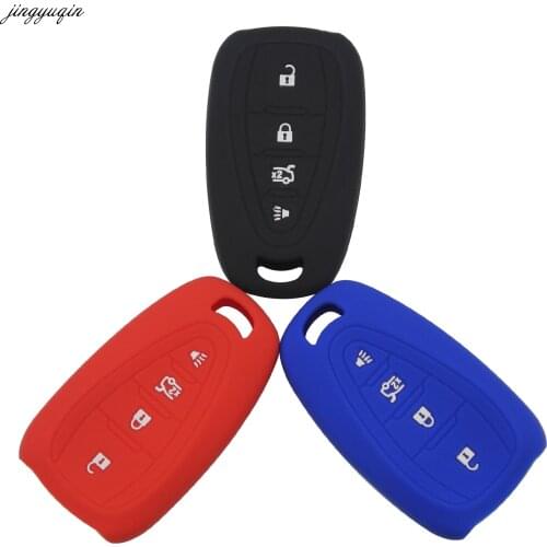 Jingyuqin 30pcs/lot For chevrolet for cruze spark camaro Volt Bolt Trax Malibu 2016-2018 Silicone Car Key Covers Case Shell