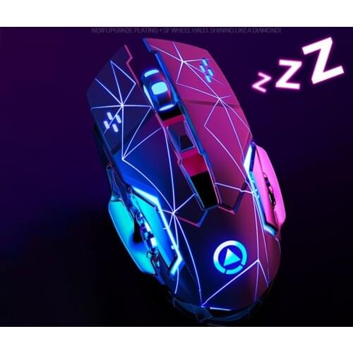 3200DPI 6 Key Light Weight Ultra Quiet Rechargeable RGB Gaming Mouse E-sports Mice for FPS Games PUBG MOBA LOL PC Game Accessori