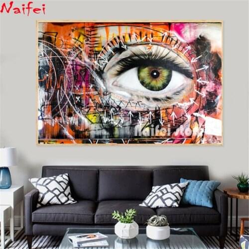 5D DIY Diamond Painting Art Abstract Picture Full Square Round Diamond Embroidery Eyes Mosaic Handmade Home Decoration