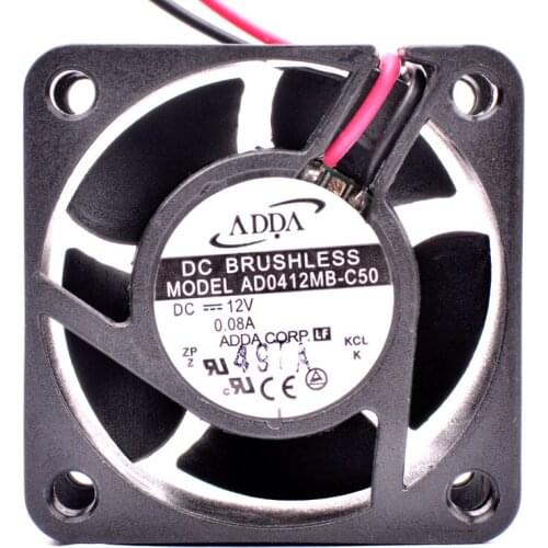 AD0412MB-C50 4cm 4020 40mm fan 40x40x20mm DC12V 0.08A 2 lines ball mute switch cooling fan