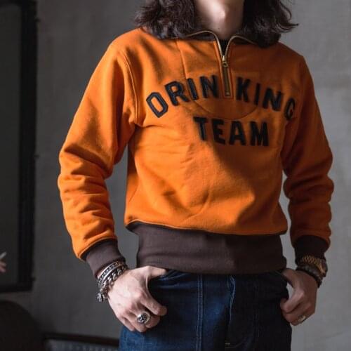 Bronson 1920s Drinking Team Turtle Zip Jersey Racing Mens Vintage Moto Pullover