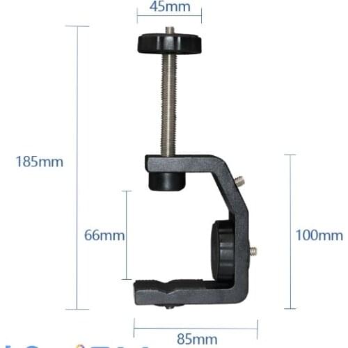C Clamp with 1/4" Screw Adjustable Camera Mount Clamps Bracket Max. 2.36 Inch High for Photo Studio Photography DSLR Video Light