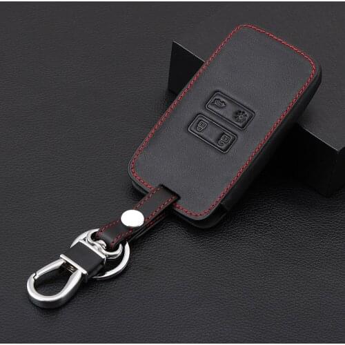 Genuine Leather Car Key Case Cover Fob Holder SHell Bag For Renault Captur Espace Clio Megane Koleos Kadjar scenic 4 16-19