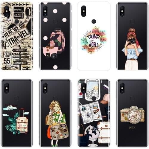 Travel Girl Camera Cartoon Dot Pretty Back Cover For Xiaomi Mi Note 1 2 3 Soft Phone Case Silicone For Xiaomi Mi Max Mix 1 2 2S
