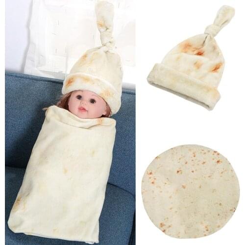 Baby Blanket Mexican Tortilla Pattern Blankets 3D Printed Rug Soft Baby Water Absorption Printed Blanket