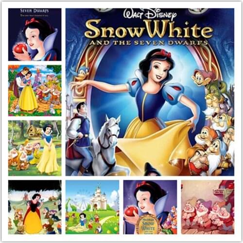 Disney Full SquareRound Drill 5D DIY Diamond Painting Cartoon Snow White 3D Diamond Embroidery Cross Stitch Home Decor Gift