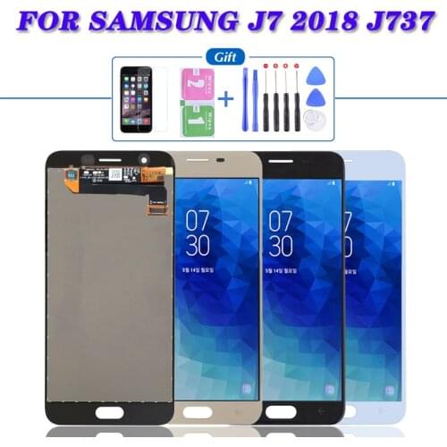 For Samsung Galaxy J7 2018 J737 LCD J737A J737P J737V J737T LCD Display Touch Screen Digitizer Replacement Can Adjust Brightness