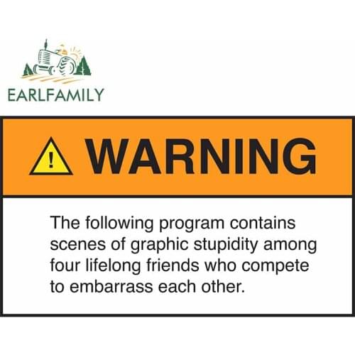 EARLFAMILY 13cm x 7.6cm For Warning Sign Anime Car Stickers Windshield Decal Graffiti Sticker Waterproof Suitable for GTR EVO SX