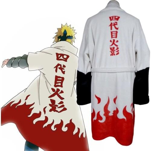 Anime Akatsuki Bathrobe Cosplay Hokage 4th 7th Namikaze 2021 Nightgown Night Bath Robe Sleepwear Pajamas