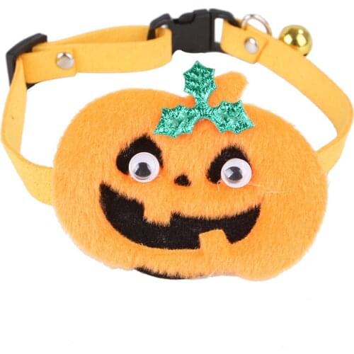 Halloween Pet Collar Creative Fashion Pumpkin Bell Decor Cat Bowtie Cat Collar Clothing Accessories Pet Supplies For Festival
