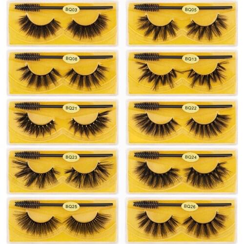 ISEEN 1 Pairs False Eyelashes Mink Eyelashes Crisscross Natural Fake lashes Length Makeup 3D Mink Lashes Extension Beauty