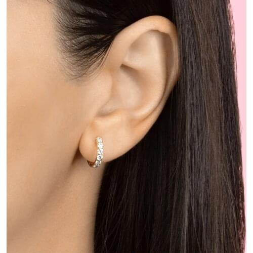 Classic Multicolor CZ Zircon Small Hoop Earrings for Women Fashion Round Circle Earrings Huggie Simple Jewelry Brincos 2021