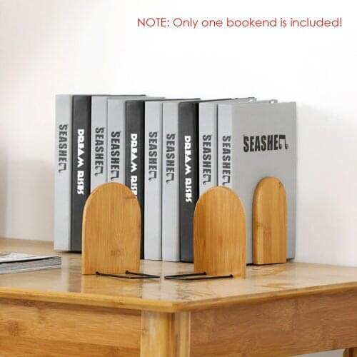 Bookend Wall Shelves Bamboo Book Rack Books Holder Book Storage Floating Shelf for Book