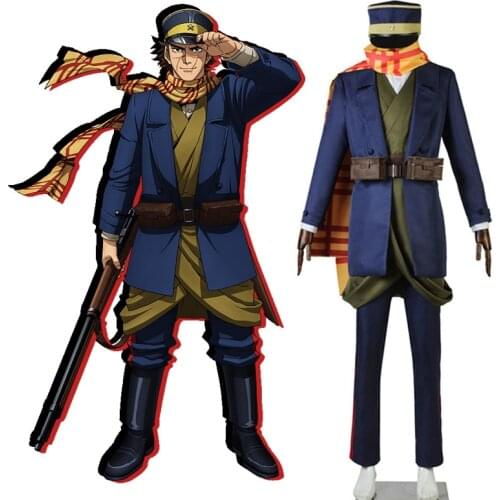 Golden Kamuy War Veteran Sugimoto Saichi Sugimoto the Immortal Uniform Outfit Anime Cosplay Costume H028