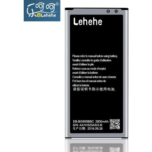 LEHEHE Battery For Samsung Galaxy S5 EB-BG900BBC 2800mAh G9009D G9006V G9008V G9006 I9006 No NFC Replacement Battery Gifts