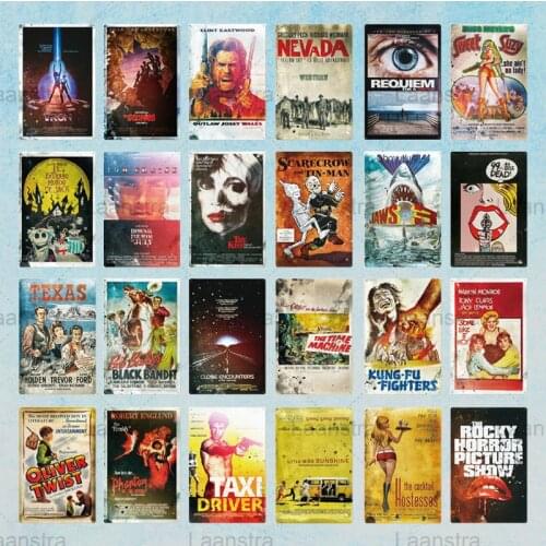 Metal Tin Sign Retro Movie Signs Metal Last Century Movie Cartoon Poster Wall Art Decor For Cafe Camera Pub Club Bar Iron Plaque