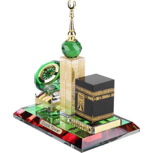 Alarm Clock Muslim Kaaba Clock Tower Model Islamic Architecture Handicrafts Souvenirs Home Desktop Decor Home Desktop Decor
