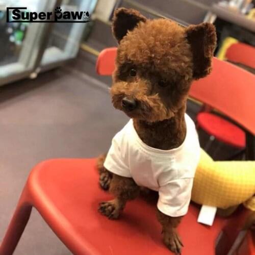 New Pet Dog Teddy Spring Autumn T-shirt Clothes for Small Medium Dogs French Bulldog Hoodie Schnauzer Chihuahua Coat LXC19