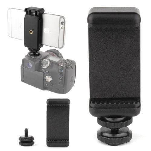 NEW Arrival 1/4" Flash Hot Shoe Screw Adapter Tripod Mount Phone Clip Holder For DSLR Camera