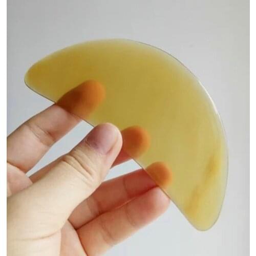 New White Buffalo Horns GuaSha Board Guasha Half Moon Models Body General Purpose Thin Section Good Out Of The Scraping