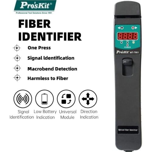 ProsKit Optical Fiber Identifier MT-7901 Direction Finder Shading Cover Signal Recognition Instrument Live Optic Detector