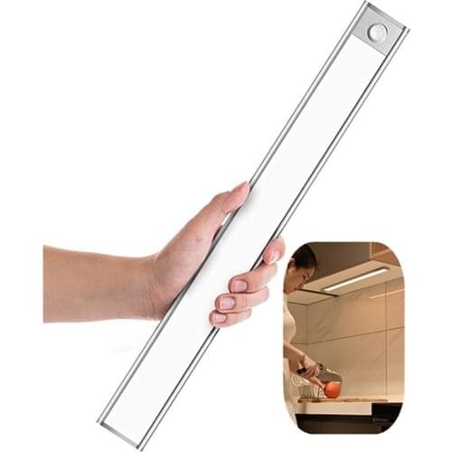 Led Lights Motion Sensor Cabinet Bathroom Lighting USB Charging Ultra-Thin Night Lights for Cupboard Wardrobe Kitchen Bedroom