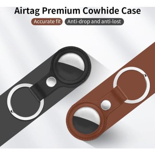 High quality Leather Case For Apple Airtags Protective cover For Apple Locator Tracker Anti-lost Device Keychain Protect Sleeve