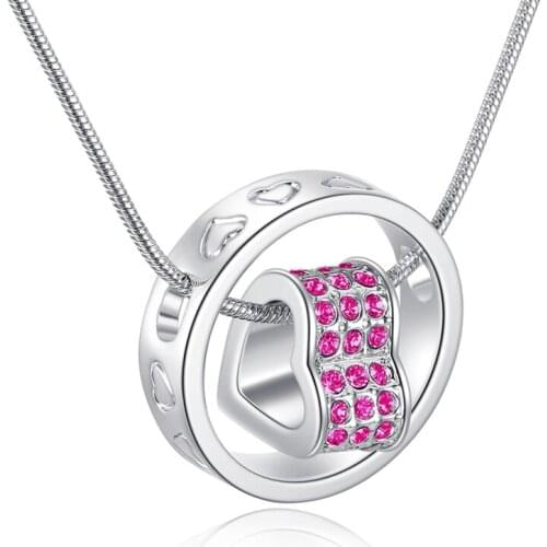 Women Necklace Female Accessories Simple Temperament Creative Sweater Necklace New Trend Peach Heart Pendant Jewelry Anniversary