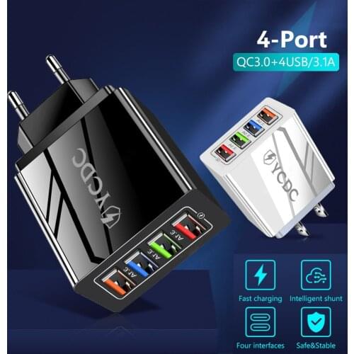 1/4 Ports 5V 2A 3.5A EU US Plug Power Adapter Portable Wall Fast Charger For Iphone Samsung Xiaomi Mobile Phone Recharge Devices
