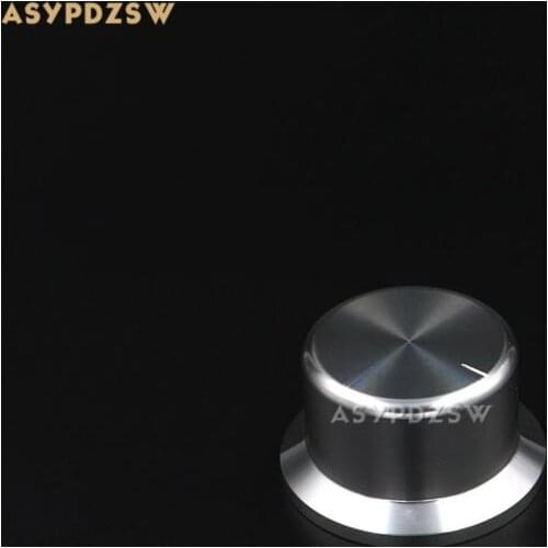1 PCS HIFI 44*35*25 Silver Aluminum solid audio amplifier volume potentiometer knob